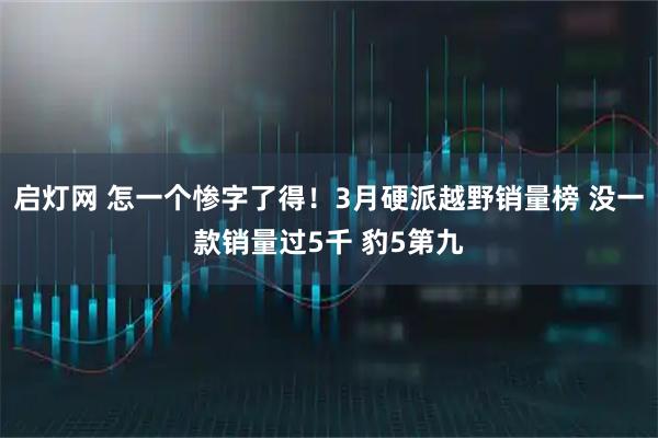 启灯网 怎一个惨字了得！3月硬派越野销量榜 没一款销量过5千 豹5第九